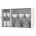 Armário Aéreo 3 Portas 120cm Connect Off White - Móveis Henn