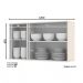 Armário Aéreo 3 Portas 120cm Connect Off White - Móveis Henn