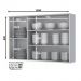 Armário Aéreo 3 Portas de Vidro 120cm Americana Branco - Móveis Henn