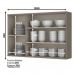 Armário Aéreo 3 Portas de Vidro 120cm Connect Duna/Cristal - Móveis Henn