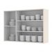 Armário Aéreo 3 Portas de Vidro 120cm Connect Off White - Móveis Henn