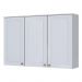 Armário Aéreo 3 portas 120cm Americana Branco - Móveis Henn