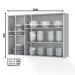 Armário Aéreo 3 portas 120cm Americana Branco - Móveis Henn