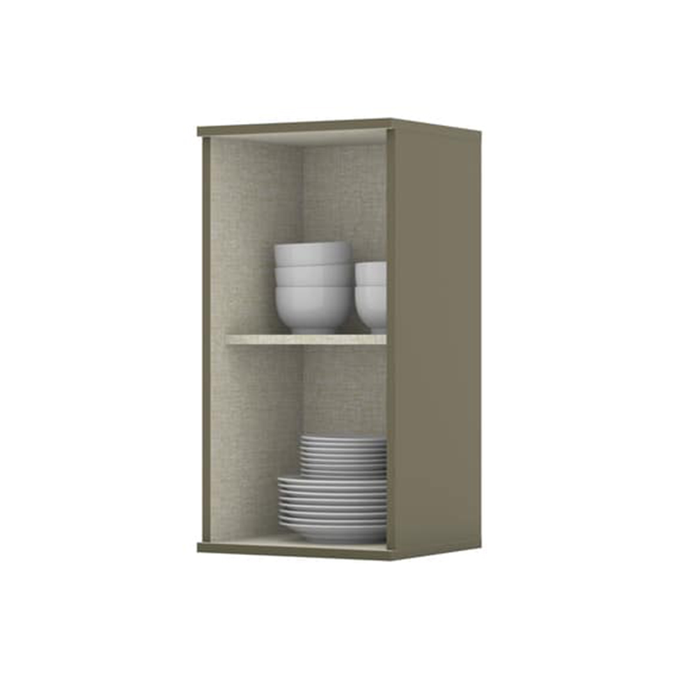Armário Aéreo Évelin 1 Porta Duna e Cristal 35 cm