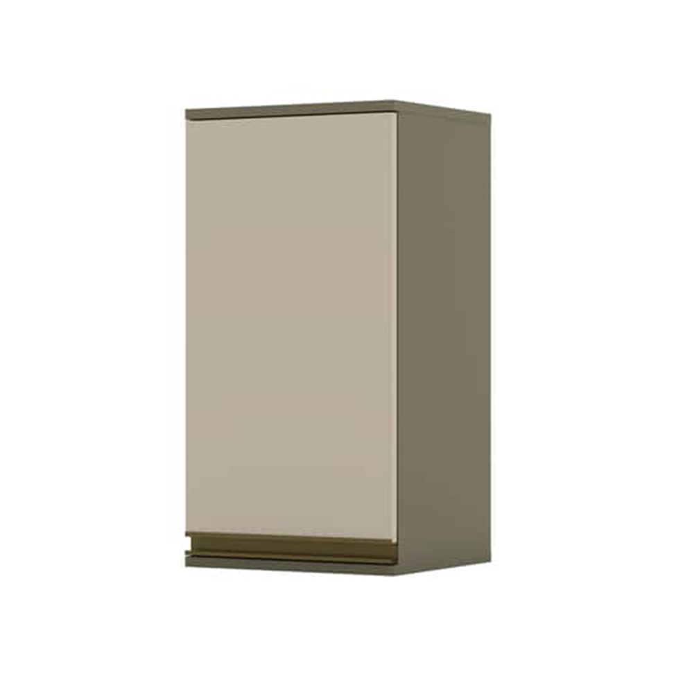 Armário Aéreo Évelin 1 Porta Duna e Cristal 35 cm