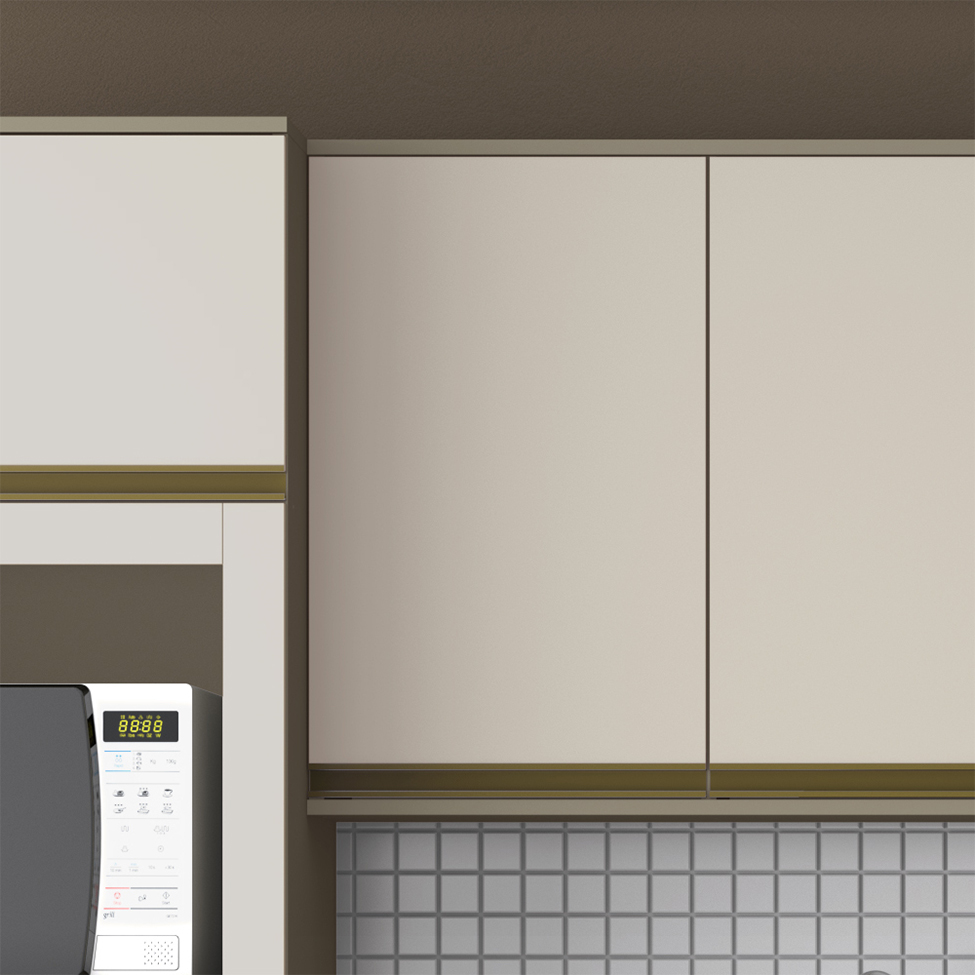 Armário Aéreo Évelin I 1 Porta Duna e Cristal 40 cm