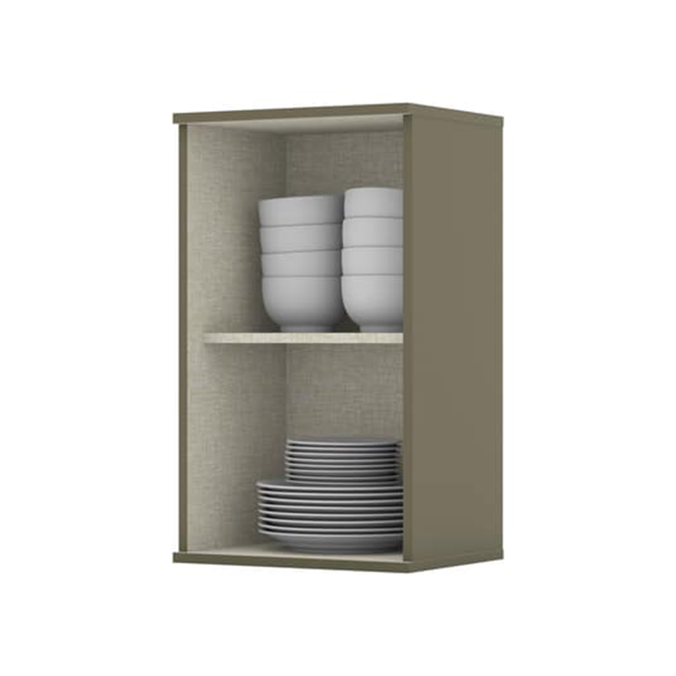 Armário Aéreo Évelin I 1 Porta Duna e Cristal 40 cm
