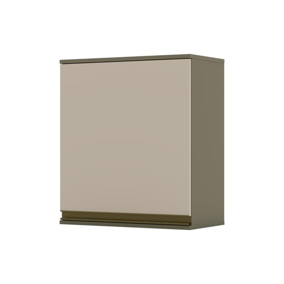 Armário Aéreo Évelin I 1 Porta Duna e Cristal 60 cm