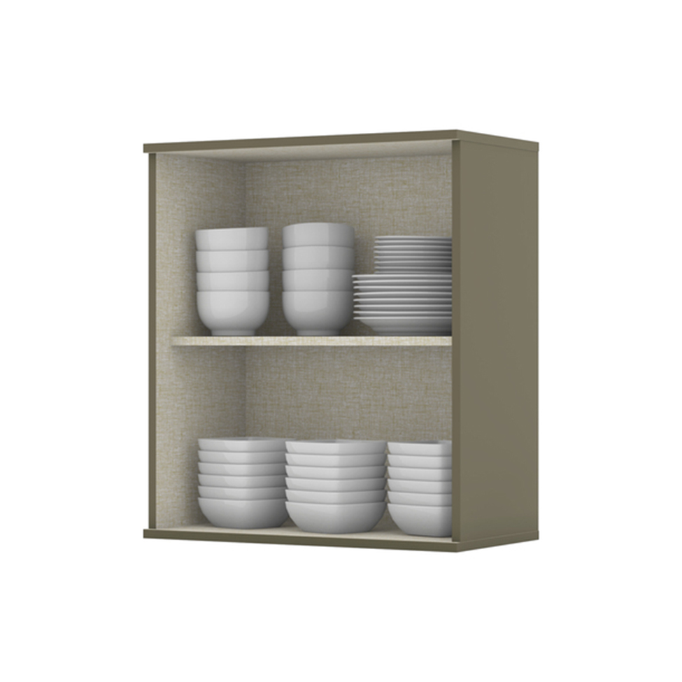 Armário Aéreo Évelin I 1 Porta Duna e Cristal 60 cm
