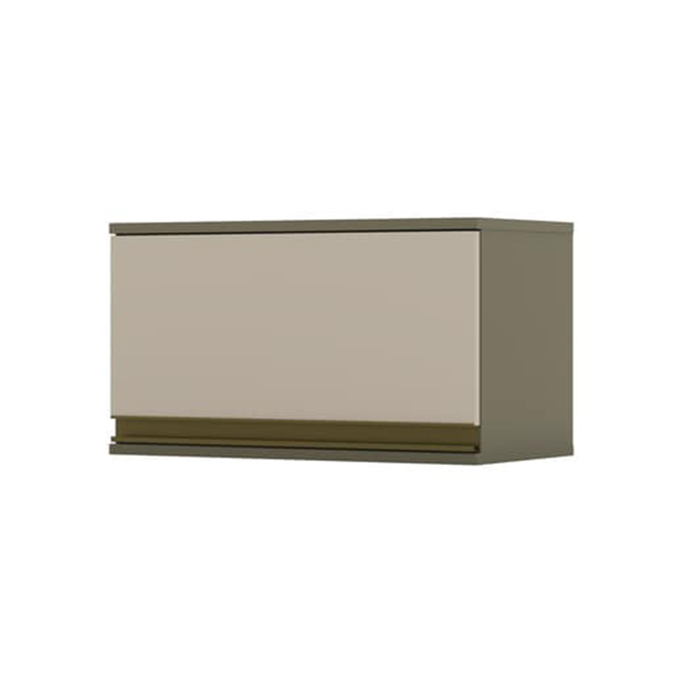 Armário Aéreo Évelin II 1 Porta Duna e Cristal 60 cm