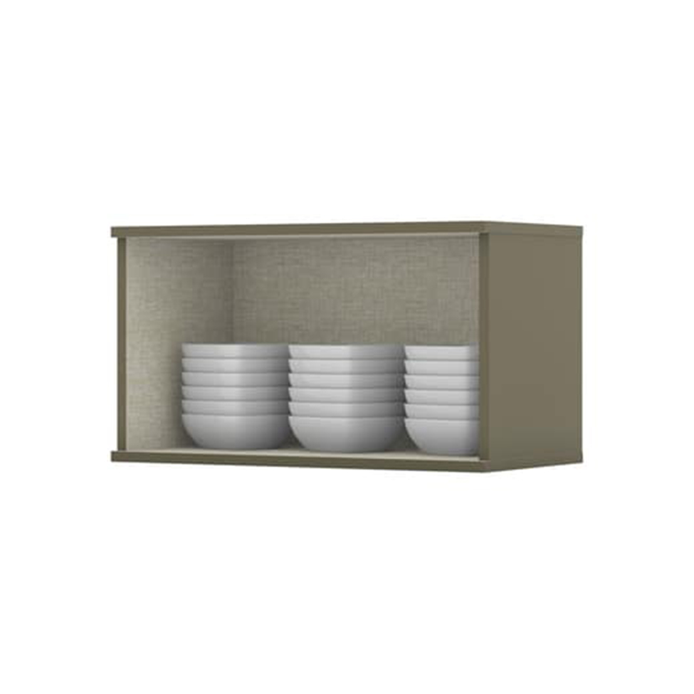 Armário Aéreo Évelin II 1 Porta Duna e Cristal 60 cm