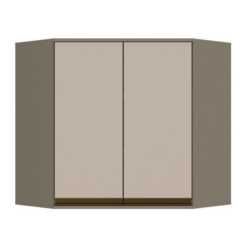 Armário Aéreo Canto Oblíquo 83cm Connect Duna/Cristal - Móveis Henn