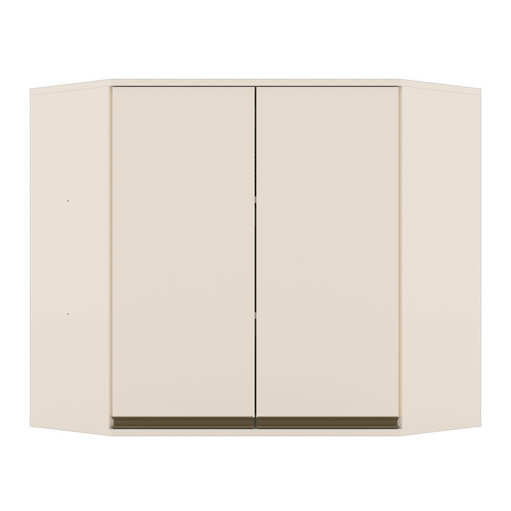 Armário Aéreo Canto Oblíquo 83cm Connect Off White - Móveis Henn