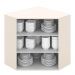 Armário Aéreo Canto Oblíquo 83cm Connect Off White - Móveis Henn