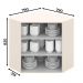 Armário Aéreo Canto Oblíquo 83cm Connect Off White - Móveis Henn