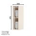 Armário Aéreo Nicho 20cm Connect Off White - Móveis Henn