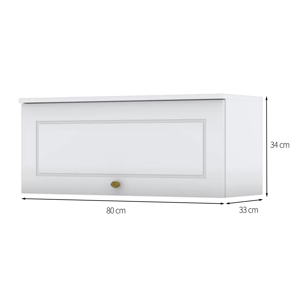 Armário Aéreo Nova York 1 Porta Branco 80 cm