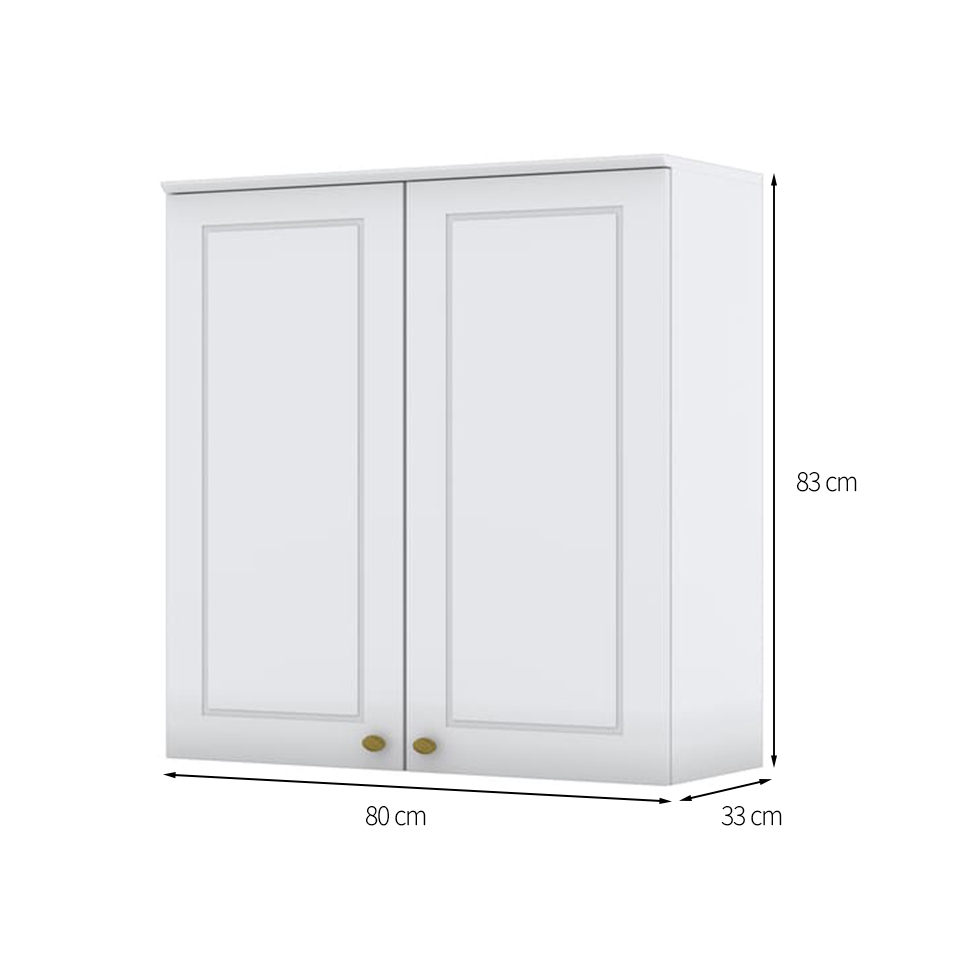 Armário Aéreo Nova York 2 Portas Branco