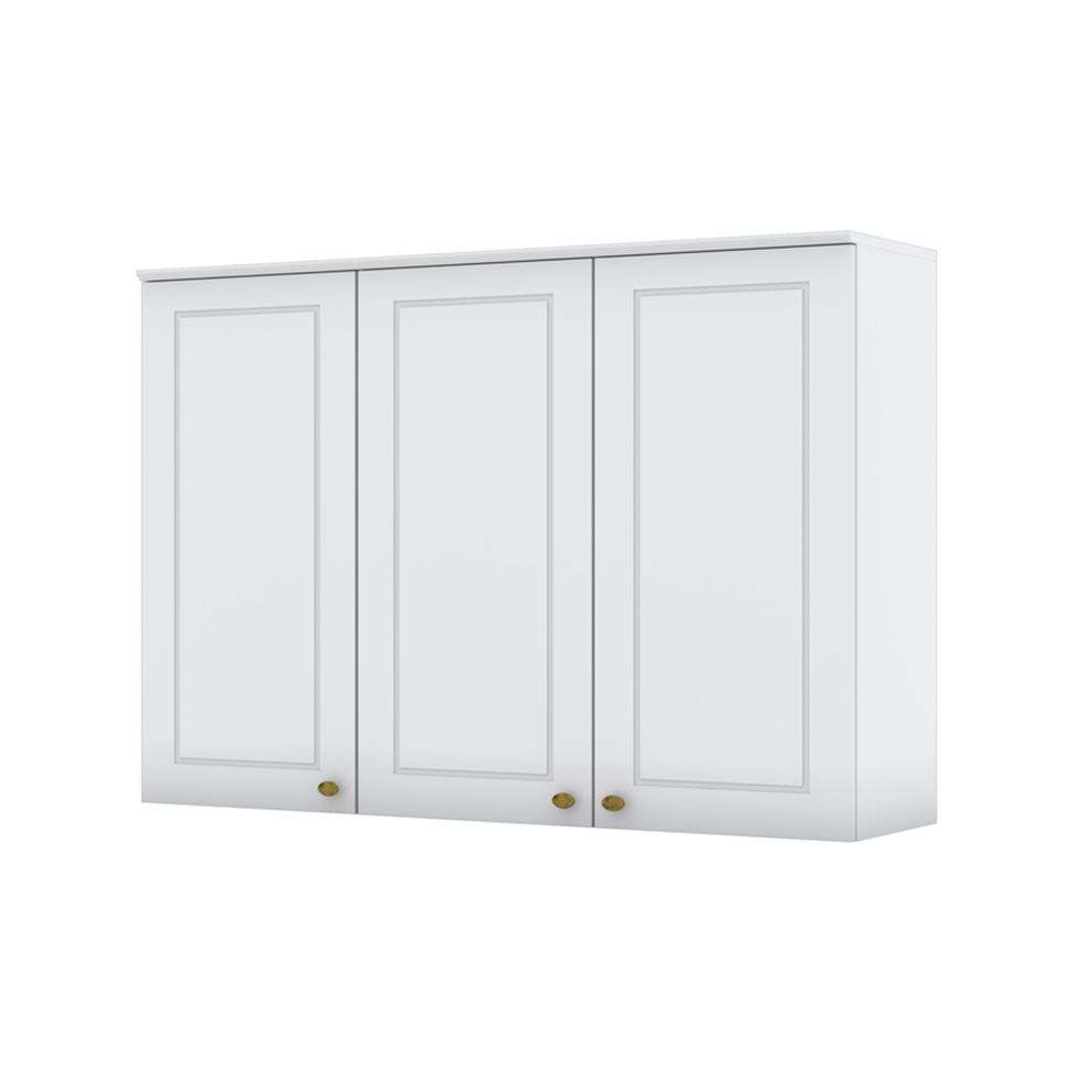 Armário Aéreo Nova York 3 Portas Branco