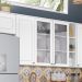 Armário Aéreo Nova York com Vidro 3 Portas Branco