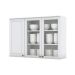 Armário Aéreo Nova York com Vidro 3 Portas Branco
