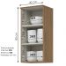 Armario Aereo 1 Porta 40 cm MDP Requinte C635 Nature Henn