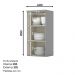 Armario Aereo 1 Porta MDF 40 cm Americana C364 Cinza Henn