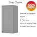 Armario Aereo 1 Porta MDF 40 cm Americana C364 Cinza Henn