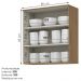 Armario Aereo 2 Portas 80 cm MDP Requinte C632 Nature Henn