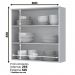 Armario Aereo 2 Portas MDF 80 cm Americana C356 Branco Henn