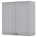 Armario Aereo 2 Portas MDF 80 cm Americana C356 Cinza Henn