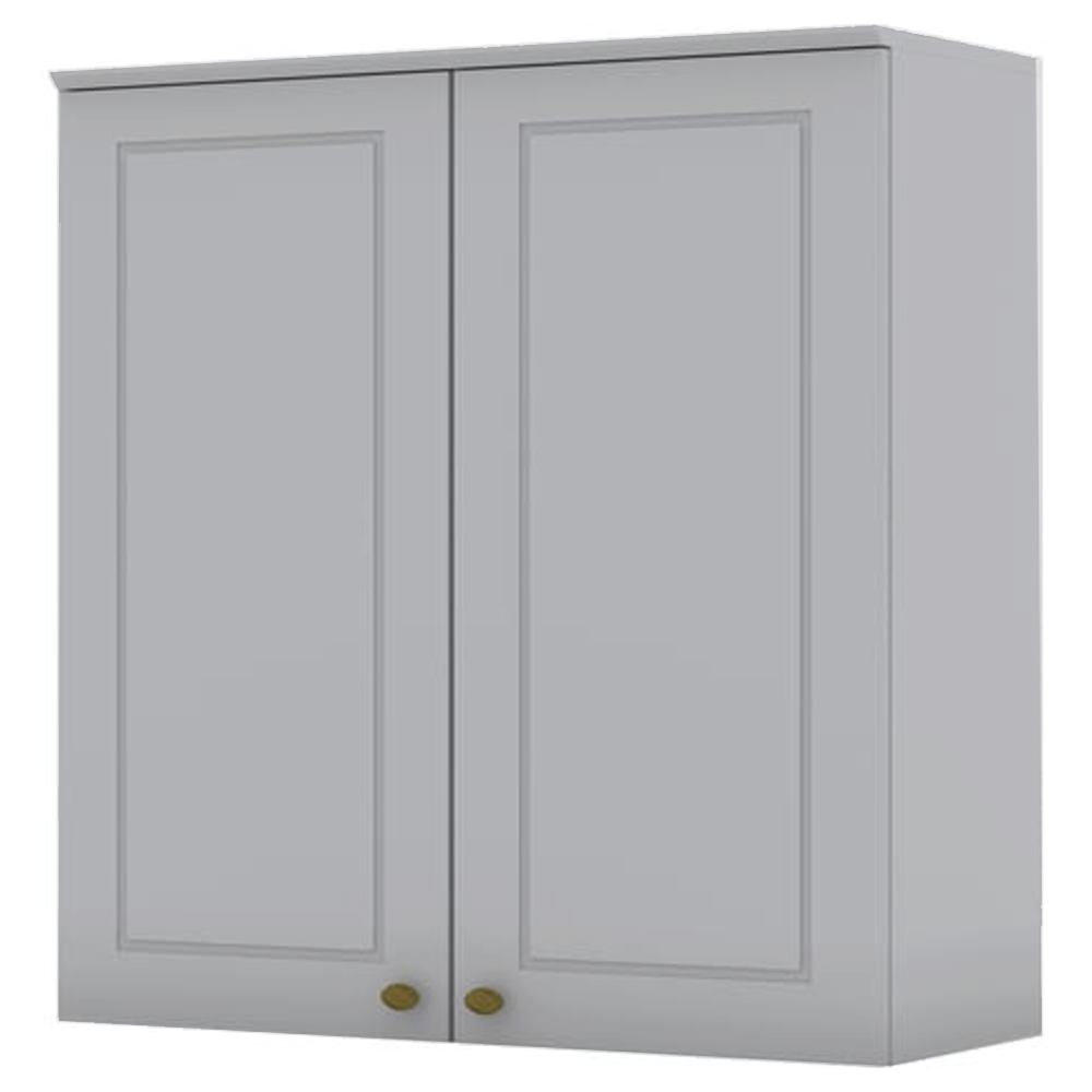 Armario Aereo 2 Portas MDF 80 cm Americana C356 Cinza Henn