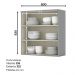 Armario Aereo 2 Portas MDF 80 cm Americana C356 Cinza Henn
