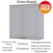 Armario Aereo 2 Portas MDF 80 cm Americana C356 Cinza Henn