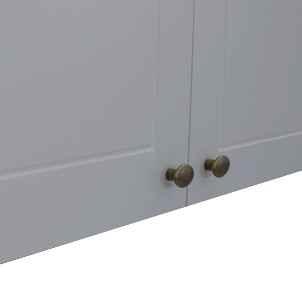 Armario Aereo 2 Portas MDF 80 cm Americana C356 Cinza Henn