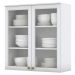 Armario Aereo 2 Portas Vidro MDF 80 cm Americana C366 Branco Henn