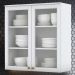 Armario Aereo 2 Portas Vidro MDF 80 cm Americana C366 Branco Henn
