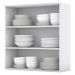 Armario Aereo 2 Portas Vidro MDF 80 cm Americana C366 Branco Henn