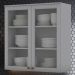 Armario Aereo 2 Portas Vidro MDF 80 cm Americana C366 Cinza Henn