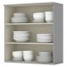 Armario Aereo 2 Portas Vidro MDF 80 cm Americana C366 Cinza Henn