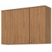 Armario Aereo 3 Portas 120 cm MDP Requinte C636 Nature Henn