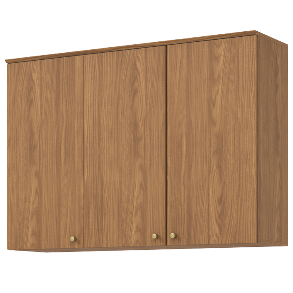 Armario Aereo 3 Portas 120 cm MDP Requinte C636 Nature Henn