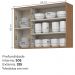 Armario Aereo 3 Portas 120 cm MDP Requinte C636 Nature Henn