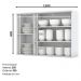 Armario Aereo 3 Portas MDF 120 cm Americana C352 Branco Henn
