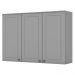 Armario Aereo 3 Portas MDF 120 cm Americana C352 Cinza Henn