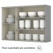 Armario Aereo 3 Portas MDF 120 cm Americana C352 Cinza Henn