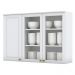 Armario Aereo 3 Portas Vidro MDF 120 cm Americana C363 Branco Henn