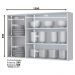 Armario Aereo 3 Portas Vidro MDF 120 cm Americana C363 Branco Henn