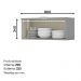 Armario Aereo Basculante MDF 80 cm Americana C354 Cinza Henn