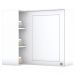 Armario Aereo Canto Reto 1P MDF 94x54 cm Americana C359 Branco Henn